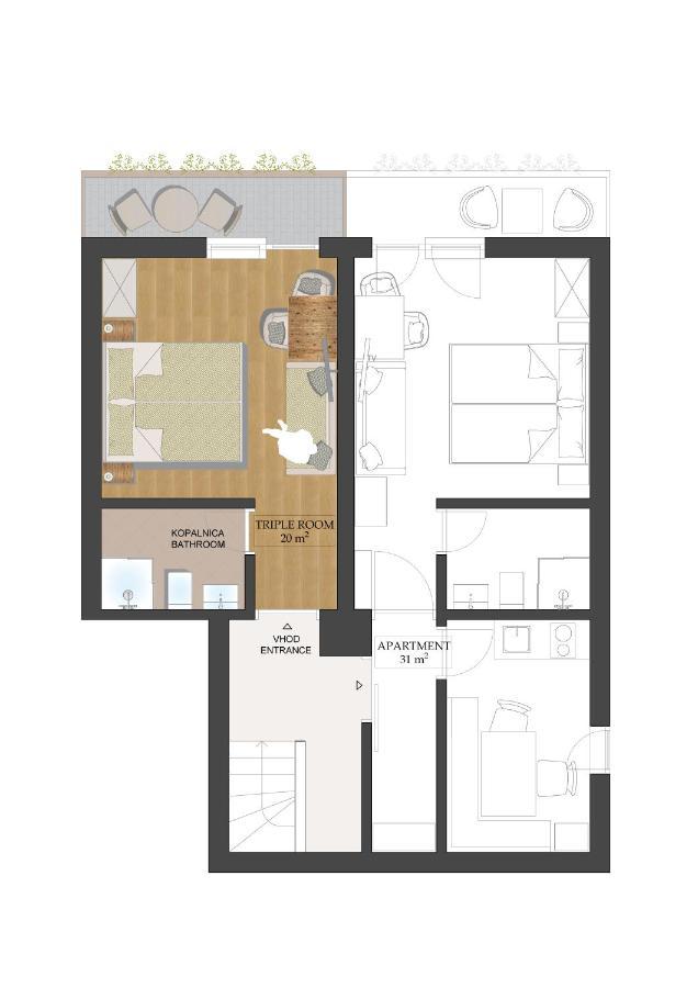 בוהין Apartments And Rooms Razen מראה חיצוני תמונה